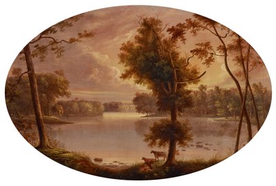 Landschap (waarschijnlijk bij Lafayette, Indiana) door George Winter